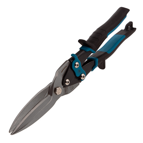 Ножницы по металлу "Piranha", 270 мм, прямой проходной рез, сталь СrMo, двухкомпонентные рукоятки Gross купить в Москве с доставкой по всей России | ProtosMarket.ru