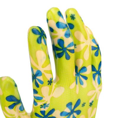 Перчатки садовые из полиэстера с нитрильным обливом, зеленые, M Palisad купить в Москве с доставкой по всей России | ProtosMarket.ru