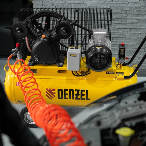 Компрессор воздушный рем. привод BCV 4000-T/100, 4,0 кВт, 100 литров, 690 л/мин Denzel по ценам производителя в Москве с доставкой по всей России