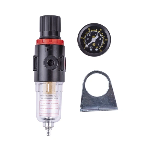 Регулятор давления AERO с манометром и фильтром-осушителем 1/4" F купить в Москве с доставкой по всей России | ProtosMarket.ru