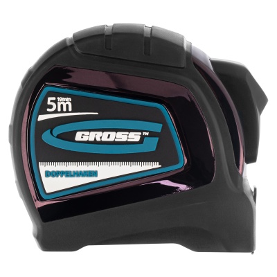 Рулетка "Doppelhaken",5 м x 19 мм,двухсторонний зацеп,Нейлон,двусторонняя шкала,автоматическая фиксация Gross купить в Москве с доставкой по всей России | ProtosMarket.ru
