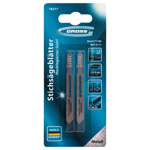 Полотна для электролобзика  по металлу, 2 шт,( 3111-T118A ) Gross купить в Москве с доставкой по всей России | ProtosMarket.ru
