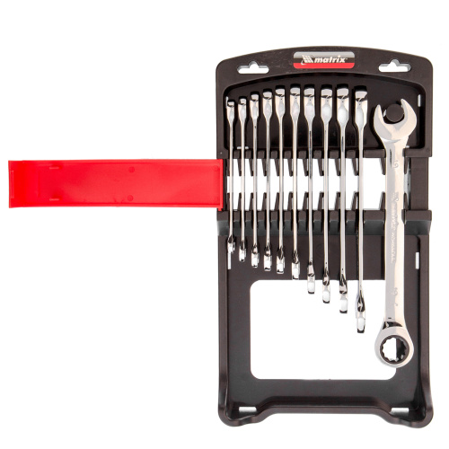 Набор ключей комбинированных, трещоточных 11 шт. Matrix купить в Москве с доставкой по всей России | ProtosMarket.ru