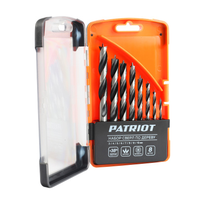 Набор сверл по дереву спиральные W-образная заточка 3, 4, 5, 6, 7, 8, 9, 10 мм купить в Москве с доставкой по всей России | ProtosMarket.ru