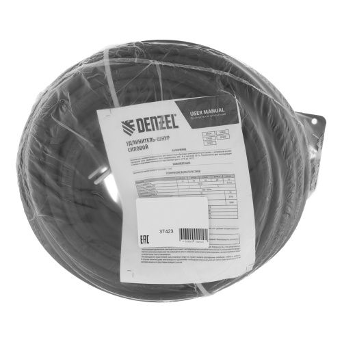 Удлинитель-шнур силовой Top Series, КГТТ, 20м, 3 розетки, 3 x 2,5 мм Denzel купить в Москве с доставкой по всей России | ProtosMarket.ru