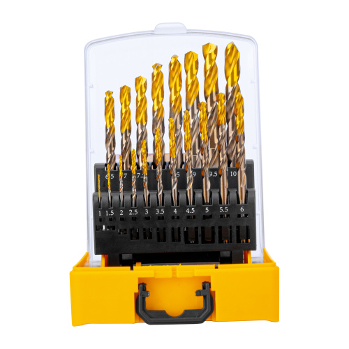 Набор сверл по металлу, 1-10 мм, Р6М5К8-TiN, Golden Tip, 19 шт Denzel купить в Москве с доставкой по всей России | ProtosMarket.ru