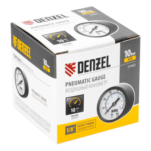 Воздушный манометр G10, 40 мм, 1/8" Denzel купить в Москве с доставкой по всей России | ProtosMarket.ru