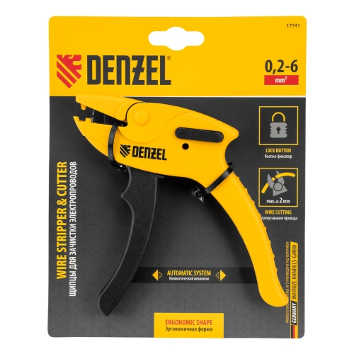 Щипцы для зачистки электропроводов, сечением 0,2-6 мм2, функция обрезания проводов Denzel купить в Москве с доставкой по всей России | ProtosMarket.ru