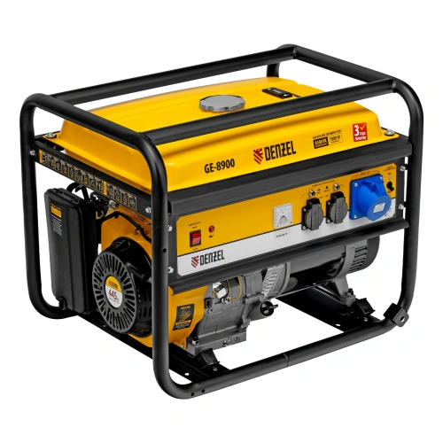 Генератор бензиновый GE 8900, 8.5 кВт, 220 В/50 Гц, 25 л, ручной старт Denzel купить в Москве с доставкой по всей России | ProtosMarket.ru
