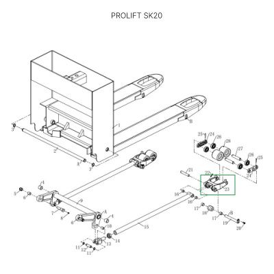 Рычаг силового блока для тележек SK20 купить в Москве с доставкой по всей России | ProtosMarket.ru
