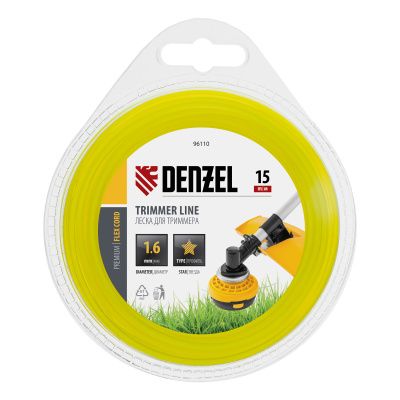Леска для триммера, звезда 1.6 мм х 15 м, блистер Flex cord Denzel купить в Москве с доставкой по всей России | ProtosMarket.ru