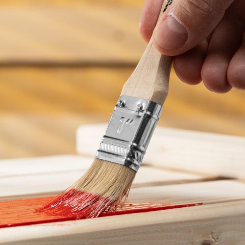 Кисть плоская "Стандарт" 1" (25 мм) натуральная щетина, деревянная ручка MTX купить в Москве с доставкой по всей России | ProtosMarket.ru