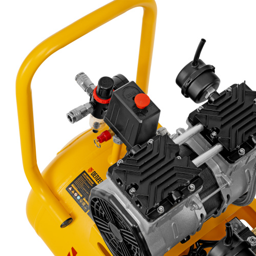 Компрессор безмасляный, малошумный DLS 2200/50, 2200 Вт, 2x1100, 50 л, 380 л/мин Denzel купить в Москве с доставкой по всей России | ProtosMarket.ru