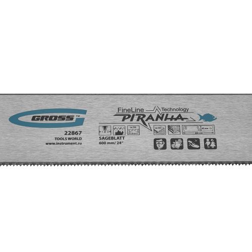 Пильное полотно для прецизионного стусла "Piranha", 600 мм, каленый зуб 2D, 14 TPI Gross купить в Москве с доставкой по всей России | ProtosMarket.ru