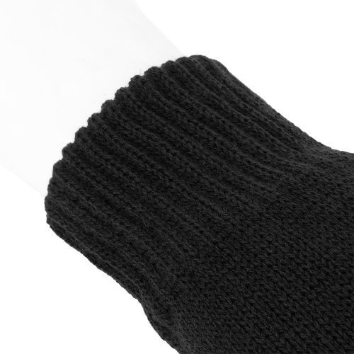 Перчатки трикотажные, акрил, двойные, черный, двойная манжета Сибртех купить в Москве с доставкой по всей России | ProtosMarket.ru