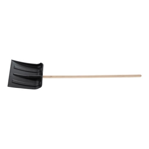 Лопата для уборки снега пластиковая, без планки, 350х350х1445 мм, деревянный черенок купить в Москве с доставкой по всей России | ProtosMarket.ru