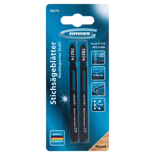 Полотна для электролобзика  по дереву, 2 шт, ( 31085-T111B ) Gross купить в Москве с доставкой по всей России | ProtosMarket.ru