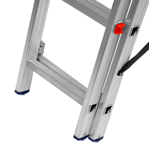 Лестница, 3 х 10 ступеней, алюминиевая, трехсекционная, Сибртех купить в Москве с доставкой по всей России | ProtosMarket.ru