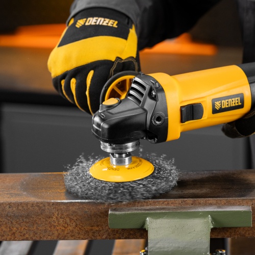 Щетка для УШМ, 125 мм, "Тарелка", витая нержавеющая проволока 0.3 мм, М14 Denzel купить в Москве с доставкой по всей России | ProtosMarket.ru