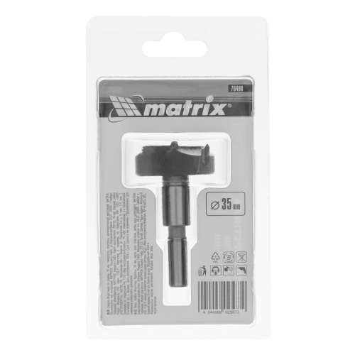 Сверло Форстнера по дереву, 35 мм, твердосплавные пластины, цилиндрический хвостовик Matrix купить в Москве с доставкой по всей России | ProtosMarket.ru