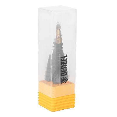 Сверло ступенчатое, 6-8-10-12-14-16-18-20-22-24-26-28-30мм, Р6М5, 6-гр. хвостовик Denzel купить в Москве с доставкой по всей России | ProtosMarket.ru