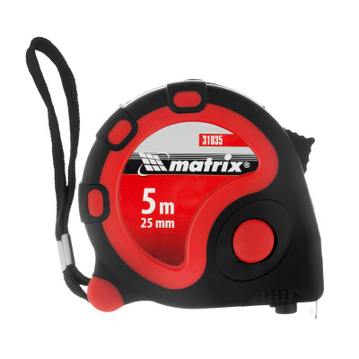 Рулетка Status 3 fixations,5 м х 25 мм,двухкомпонентный корпус,3 фиксации ленты Matrix купить в Москве с доставкой по всей России | ProtosMarket.ru