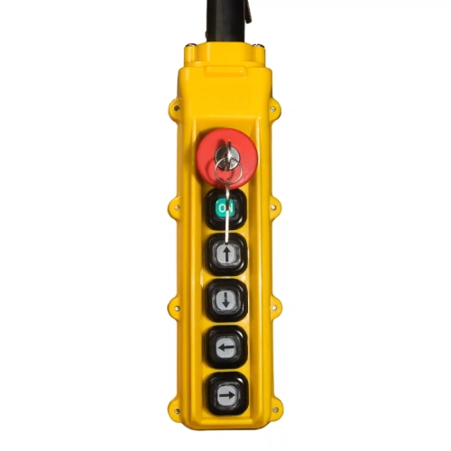 Пульт управления для талей CD (4 кнопки + пуск + аварийный бутон 380в) купить в Москве с доставкой по всей России | ProtosMarket.ru