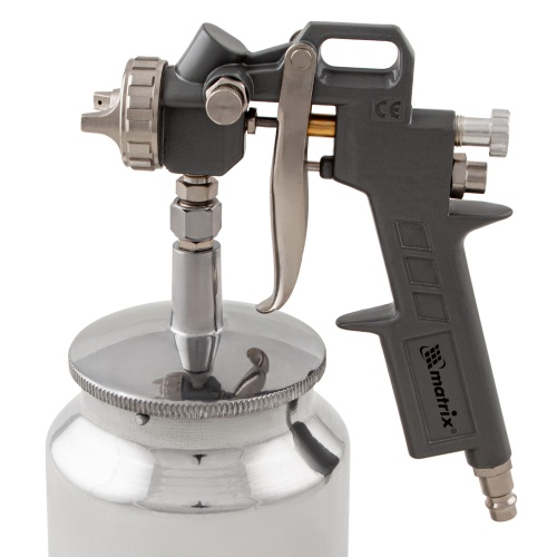 Набор пневмоинструмента, 5 предметов, быстросъемное соединение, краскораспылитель с нижним бачком// Matrix купить в Москве с доставкой по всей России | ProtosMarket.ru