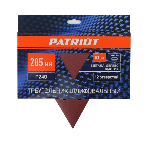 Треугольник шлифовальный на липучке (285мм, Р240, 12 отв) купить в Москве с доставкой по всей России | ProtosMarket.ru