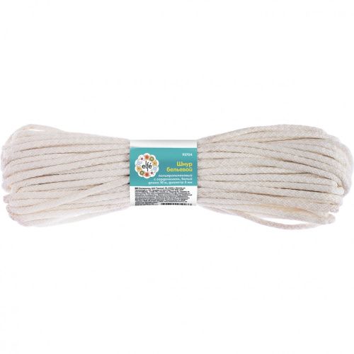 Шнур бельевой, полипропиленовый с сердечником D 3 мм, L-20 м, белый Elfe купить в Москве с доставкой по всей России | ProtosMarket.ru