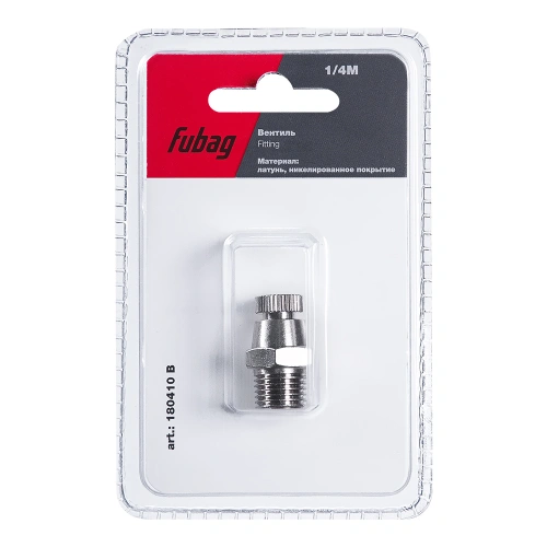 FUBAG Вентиль 1/4 дюйма М, блистер 1 шт купить в Москве с доставкой по всей России | ProtosMarket.ru