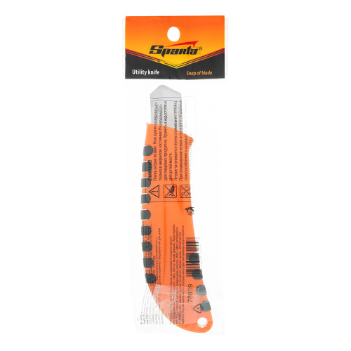 Нож, 18 мм, выдвижное лезвие, металлическая направляющая, пластиковый двухкомпонентный корпус Sparta купить в Москве с доставкой по всей России | ProtosMarket.ru