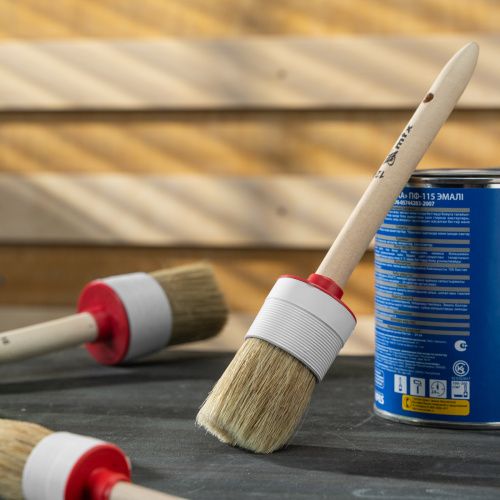 Кисть круглая №12 (45 мм) натуральная щетина, деревянная ручка MTX купить в Москве с доставкой по всей России | ProtosMarket.ru
