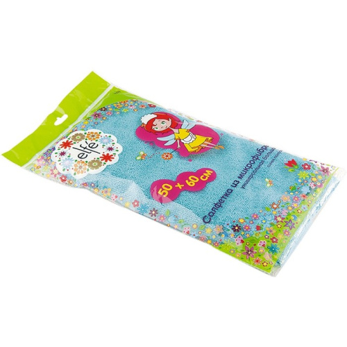 Салфетка из микрофибры универсальные, увеличенного размера, синяя полоска, 500 х 600 мм Elfe купить в Москве с доставкой по всей России | ProtosMarket.ru