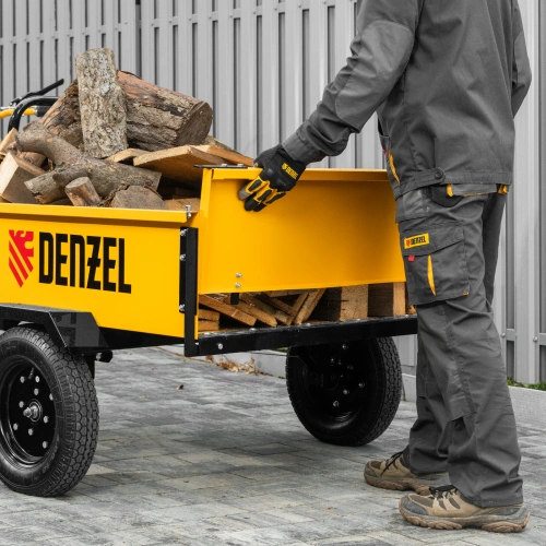 Прицеп для мотоблока TT-500, оцинк., груз. 500 кг, рег. сцепка, колеса 4.00-10, в упаковке Denzel купить в Москве с доставкой по всей России | ProtosMarket.ru