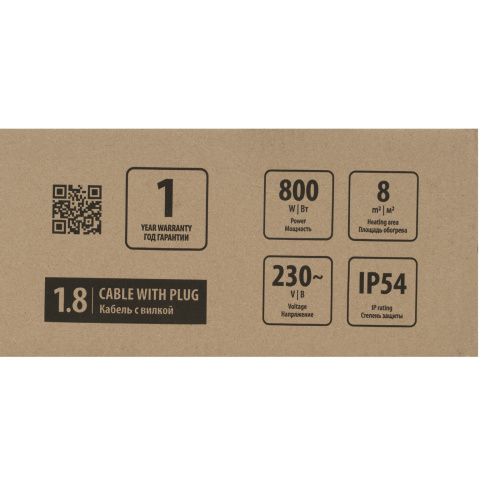 Инфракрасный обогреватель IH- 800, 230В, 800 Вт MTX купить в Москве с доставкой по всей России | ProtosMarket.ru