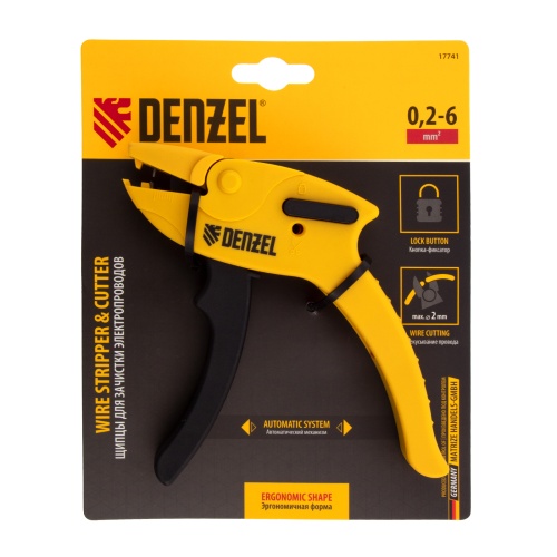 Щипцы для зачистки электропроводов, сечением 0,2-6 мм2, функция обрезания проводов Denzel купить в Москве с доставкой по всей России | ProtosMarket.ru