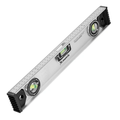 Уровень алюминиевый "Рельс", 400 мм, 3 глазка (1 поворотный) Matrix купить в Москве с доставкой по всей России | ProtosMarket.ru