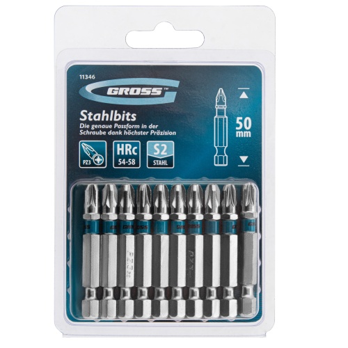 Бита РZ3 х 50, сталь S2, 10 шт. Gross купить в Москве с доставкой по всей России | ProtosMarket.ru