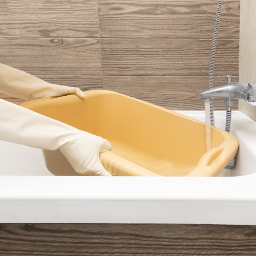 Таз пластмассовый прямоугольный 25 л, бежевый, Home Palisad купить в Москве с доставкой по всей России | ProtosMarket.ru