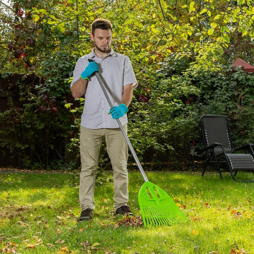 Грабли веерные пластиковые, 495 х 1680 мм, 23 плоских зуба, алюминиевый черенок, Palisad купить в Москве с доставкой по всей России | ProtosMarket.ru