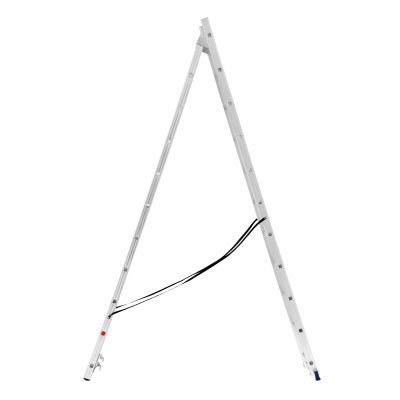 Лестница, 2 х 11 ступеней, алюминиевая, двухсекционная, Сибртех купить в Москве с доставкой по всей России | ProtosMarket.ru