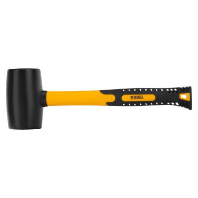 Киянка резиновая, 24 oz, черная резина, фибергласовая рукоятка Denzel купить в Москве с доставкой по всей России | ProtosMarket.ru