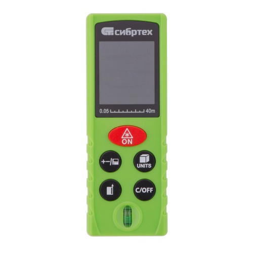 Лазерный дальномер PM-40,40 м,с пузырьковым уровнем Сибртех купить в Москве с доставкой по всей России | ProtosMarket.ru