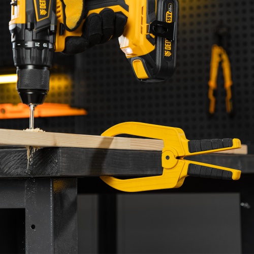 Струбцина клещеобразная, удлиненная 75 х 110 мм двухкомпонентные рукоятки Denzel купить в Москве с доставкой по всей России | ProtosMarket.ru