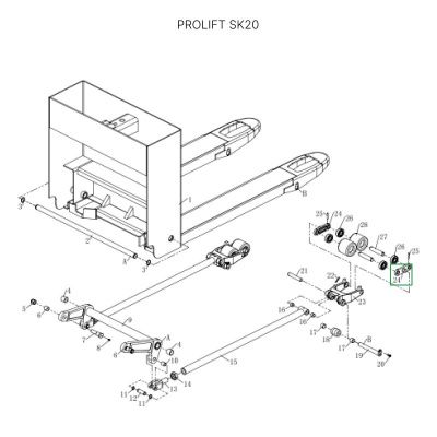 Соединительная пластина роликов для тележек SK20 купить в Москве с доставкой по всей России | ProtosMarket.ru