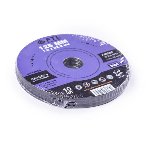 Круг отрезной по металлу FTL Expert II 125 х 1,2 х 22,2 мм A46SBF купить в Москве с доставкой по всей России | ProtosMarket.ru