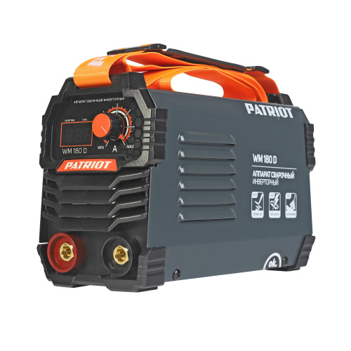Аппарат сварочный инверторный PATRIOT WM180D MMA, входное напряжение: 1ф,140-240В; сварочный ток макс: 180A; ПВ при макс. токе: 70%, дисплей, ARC FORCE, ANTI STICK, HOT START купить в Москве с доставкой по всей России | ProtosMarket.ru