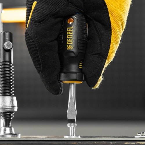 Отвертка, SL6x38 мм, S2, 3к рукоятка Denzel купить в Москве с доставкой по всей России | ProtosMarket.ru