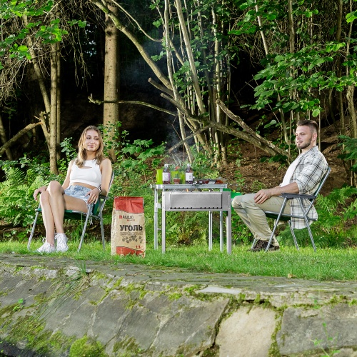 Мангал облегченный с ребрами жесткости 500 х 300 х 500 мм, Россия Camping Palisad купить в Москве с доставкой по всей России | ProtosMarket.ru